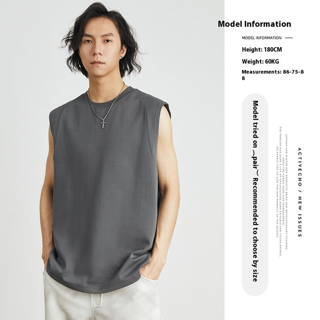 Double-sided Cotton Vest Fitness Exercise Sleeveless Undershirt