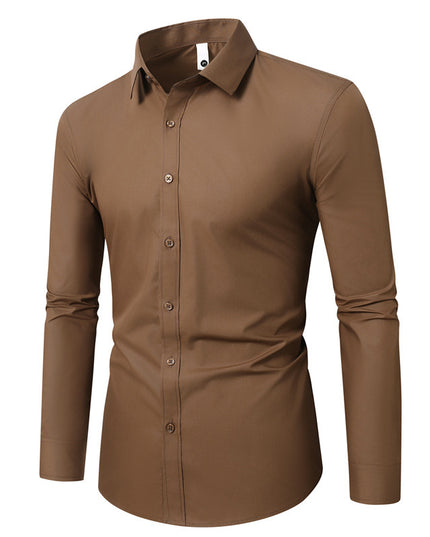 Simple Trendy Long-sleeve Slim Shirt