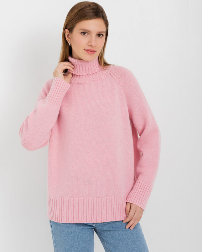 Elegant Commuter's All-matching Solid Color Raglan Sleeve Sweater For Women