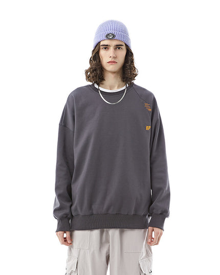 Men's Solid Color Casual Loose Sweatshirt