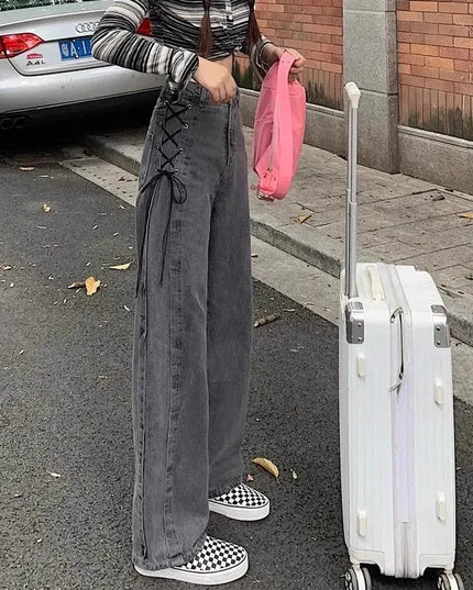 SpringSummer New Straight Loose All-matching Slimming Wide-leg Pants