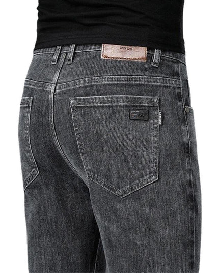 Men's Loose Straight Business Pants Winter Thick Style Trousers