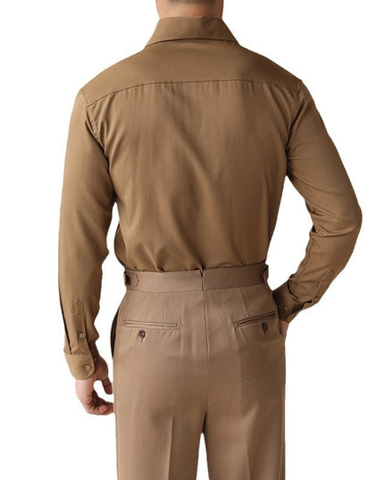 One-piece Collar Long-sleeved Shirt
