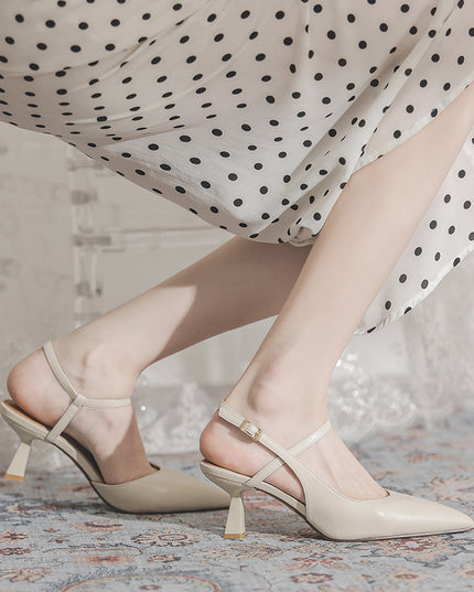 Women's French Retro Pointed-toe Stiletto Sandals
