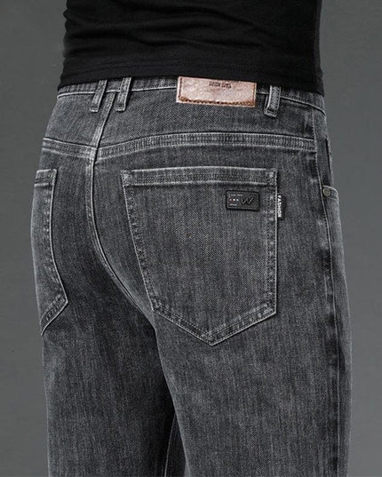 Men's Loose Straight Business Pants Winter Thick Style Trousers