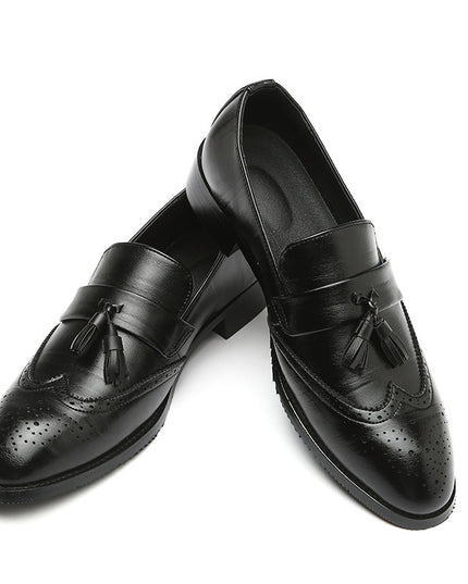 Casual Fashion Brogue Fringed Leather Shoes Men