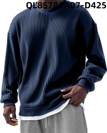 Men's Loose Trendy Long Sleeve Round Neck Top