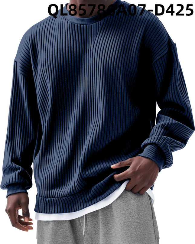 Men's Loose Trendy Long Sleeve Round Neck Top