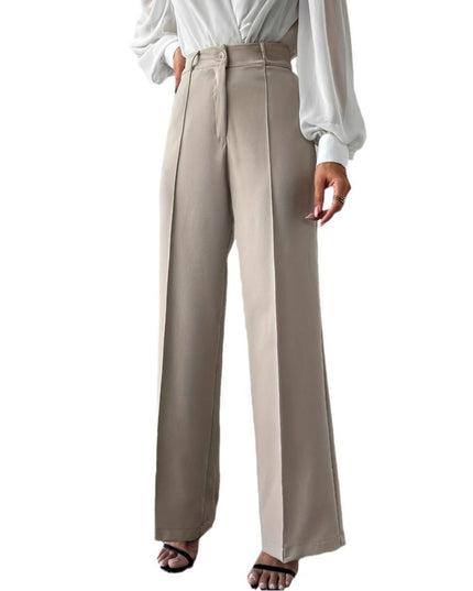 Temperament High Waist Slimming And Straight Casual Trousers