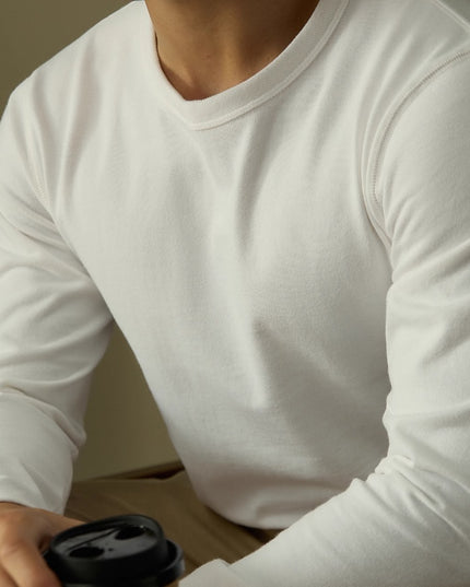 Pure Cotton Basic Style Carbon Brushed All-match Bottoming Shirt