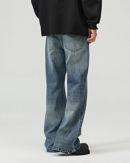Men's Lightning Crack Blue Jeans