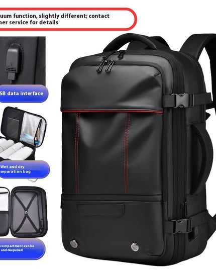 Large Capacity Expansion Multifunctional Vacuum Compression Backpack For Men