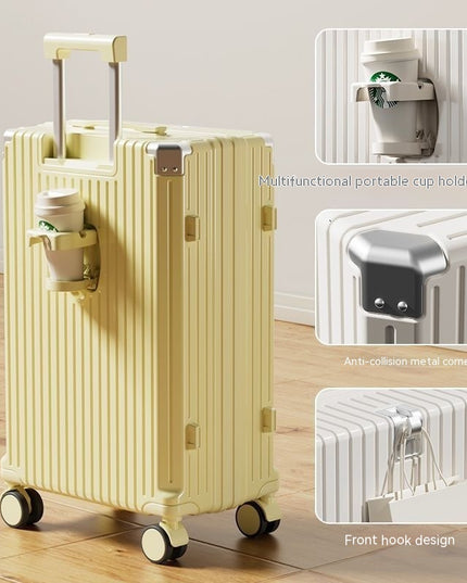 Luggage Women's Luggage Internet Men's Password Trolley Case Genuine Leather