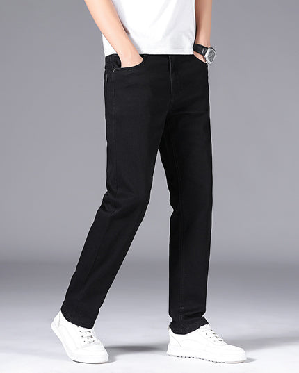 Long Pants Men's Korean Black Casual Plus Size Dad Jeans