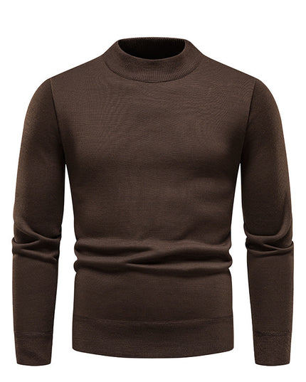 Sweater Men's Fleece-lined Thick Round Neck Sweater