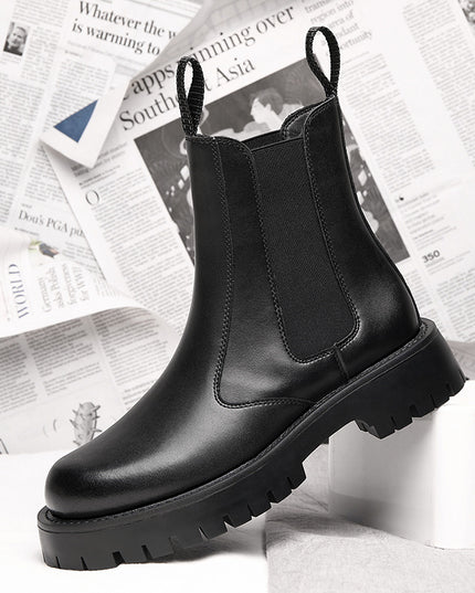 Winter Fleece-lined Dr Martens Boots Men's Korean Style