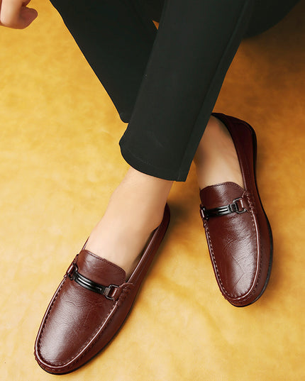 Men's Gommino Loafers Casual Leather Shoes Simple Velvet