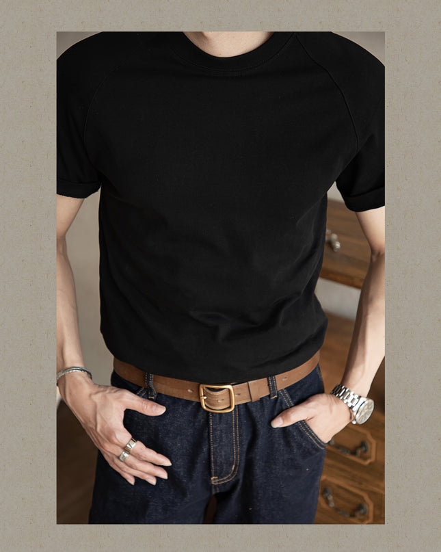 American Retro 300g Heavy Round Neck Dry T-shirt