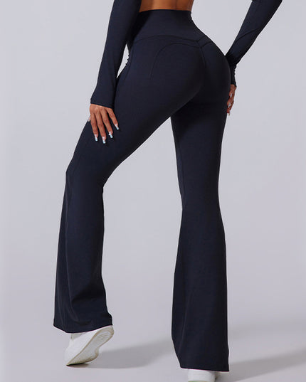 Women's Flared Pants Yoga High Waist Slim Tight Trousers Fitness Sports Clothing