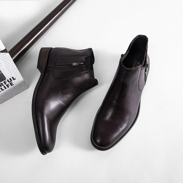 First Layer Cowhide  Boots Men's Leather