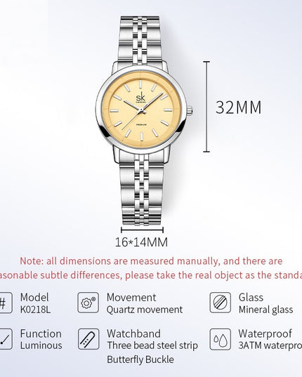 Stainless Steel Shell Special Interest Light Luxury Watch