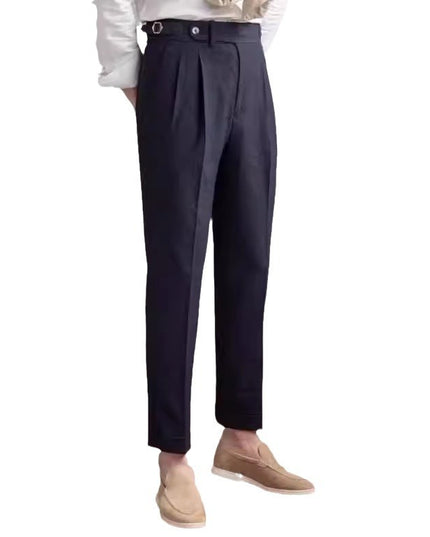 Summer Naples Mid-high Waist Straight Casual Suit Pants