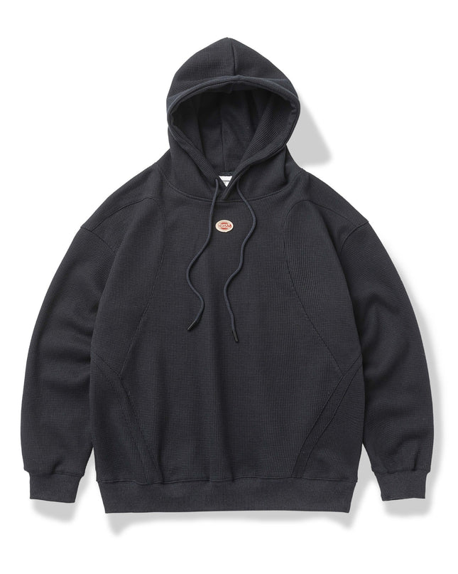 Embroidery Solid Color Patchwork Hoodie Men