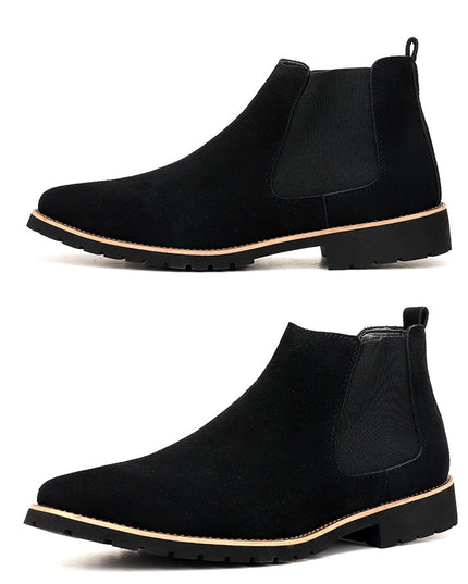High-top Sleeve Suede Leather Surface Plus Size Casual Boots Fashion All-matching