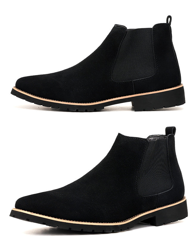 High-top Sleeve Suede Leather Surface Plus Size Casual Boots Fashion All-matching