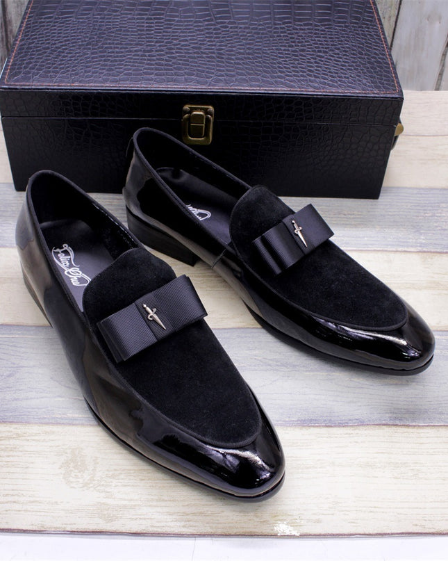 Matte Leather Patent Leather Men's Shoes