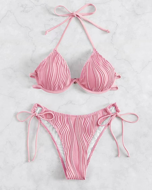 Women's Split Sexy Bikini Swimsuit With Steel Bracket