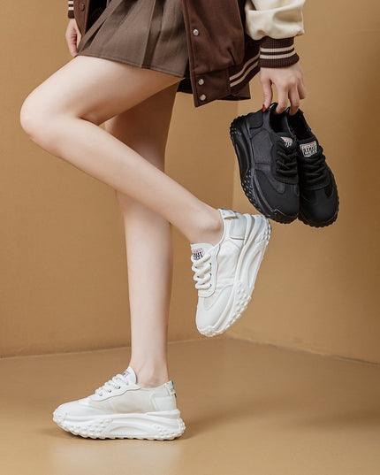 Dad Shoes Women's Fleece-lined Versatile Thick Bottom Small Size Sneaker