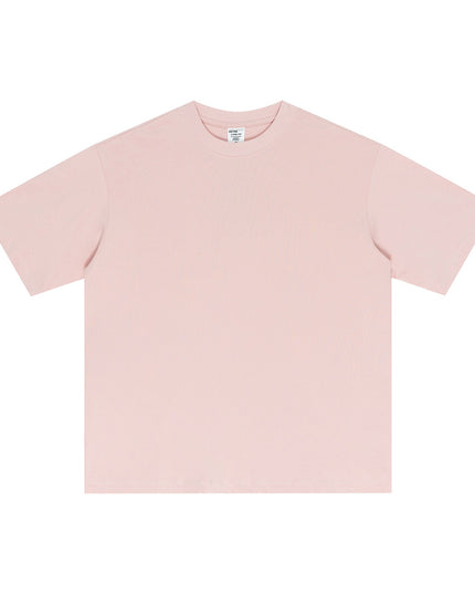 Street Long-staple Cotton Solid Color Short Sleeve