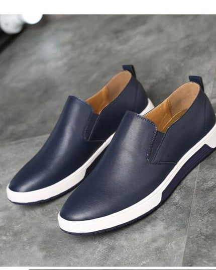 Winter Men Leather Boots Loafers Fashion Warm Cotton Brand Ankle Lace Up Shoes Footwear