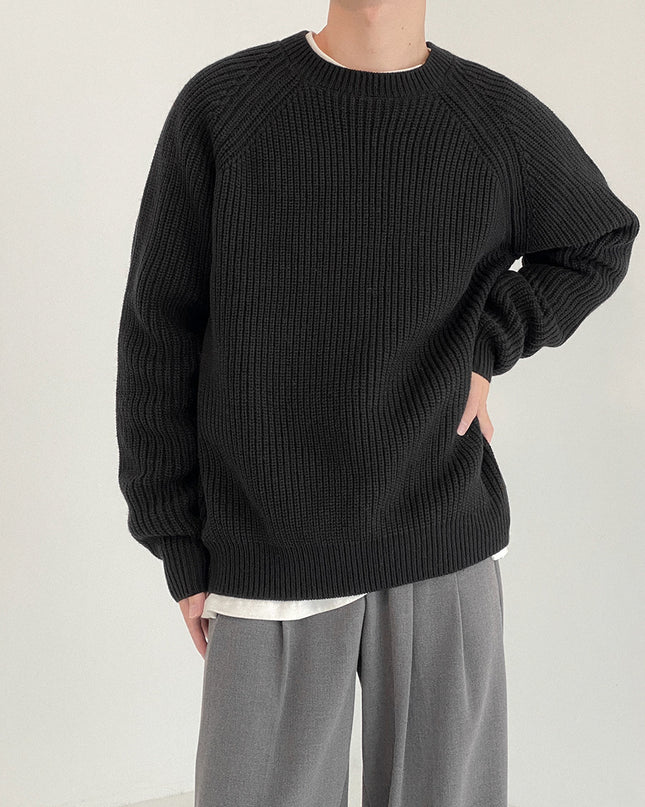 Sweater Men's Loose And Lazy Style All-matching Pullover Thickened Sweater