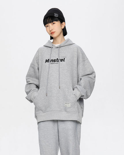 Men's Solid Color Loose Casual Letter Sweater