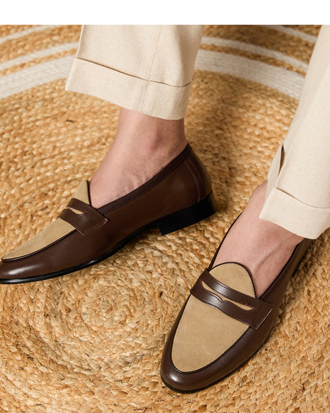 Loafers Belgium Champagne British Style Casual