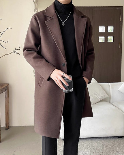 Affordable Luxury Style Mid-length Loose Trendy Woolen Coat