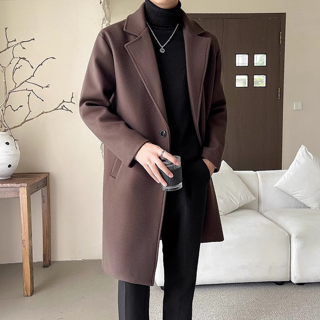 Affordable Luxury Style Mid-length Loose Trendy Woolen Coat