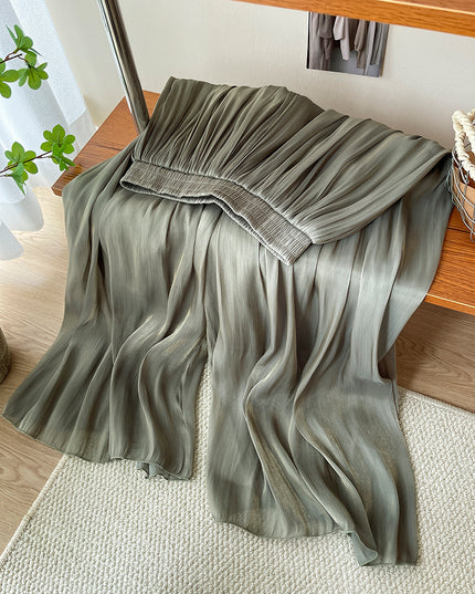 High-end Elegant Ice Silk High Waist Slimming Long Pants