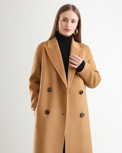 Women's Mid-length Woolen Wool Overcoat Coat
