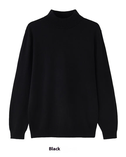 Long Sleeve Inner Wear Mock Neck Sweater Men's Loose Casual Bottoming Shirt