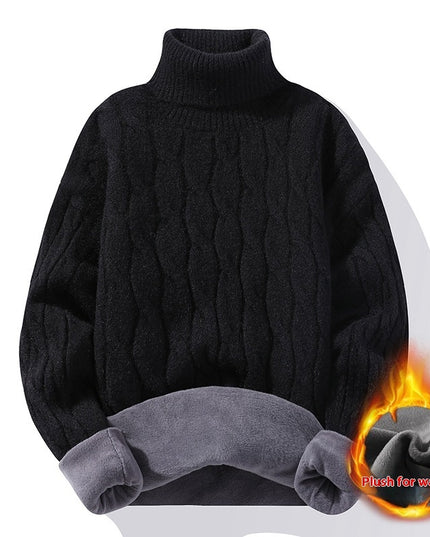 High Neck Velvet Thickening Thermal Sweater
