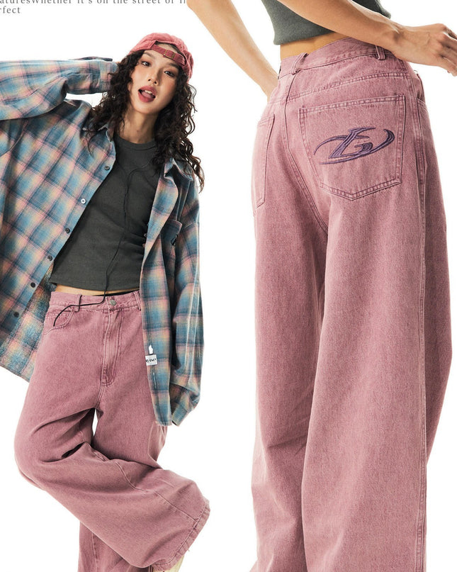 Retro Drooping Slimming Straight-leg Pants