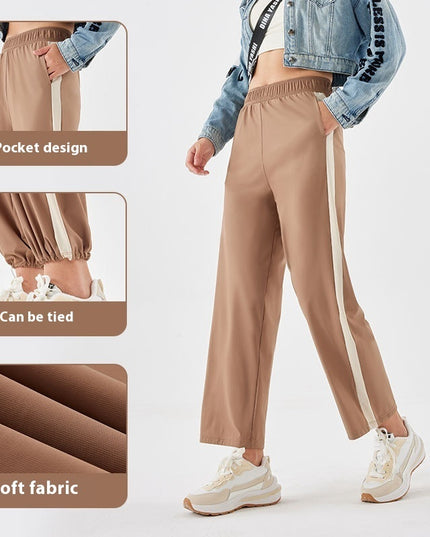 Spring And Summer Cool Sunscreen High Waist Slimming Casual Pants