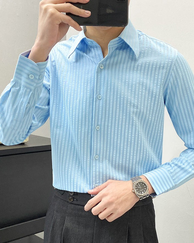 High-grade Modal Anti-wrinkle Fabric Striped Shirt For Men