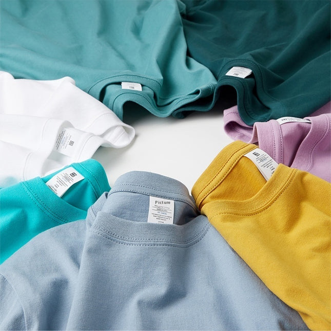 Cotton Heavy Round Neck Cultural T-shirt Advertising Shirt