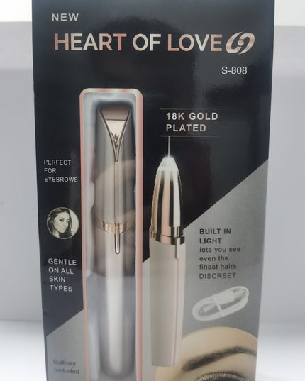 Mini Electric Eyebrow Trimmer Lipstick Brows Pen Hair Remover Painless Razor Epilator with LED Light