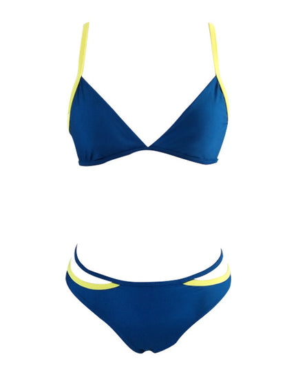 Bikini explosion female sense solid color system with swimsuit