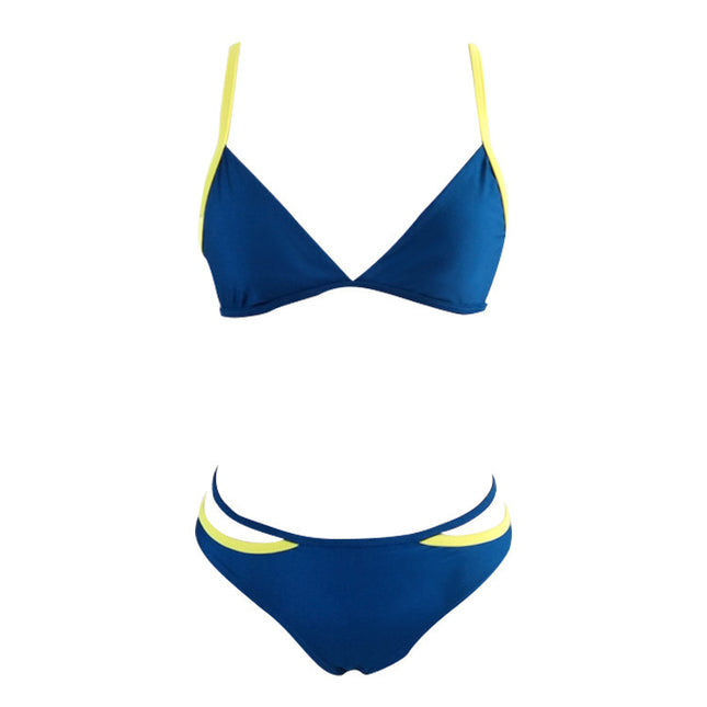 Bikini explosion female sense solid color system with swimsuit